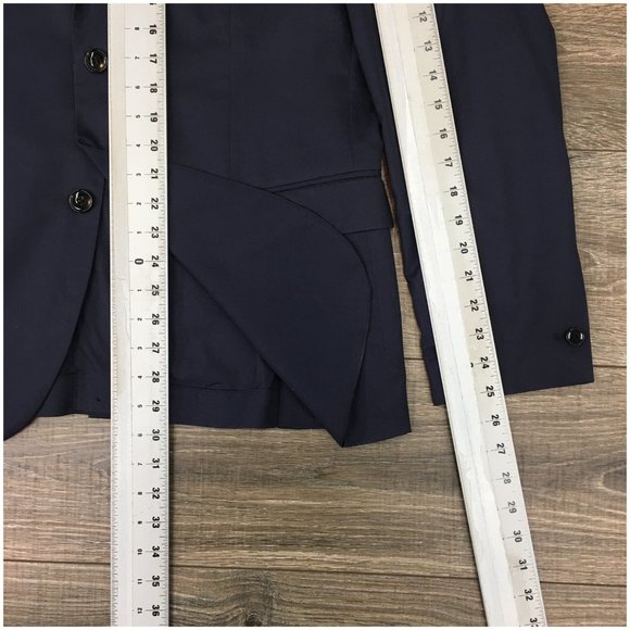 H&M Mens Blazer Sport Coat‎ Two Button Casual Jacket Size 44R Slim Cotton Suits - Picture 13 of 13